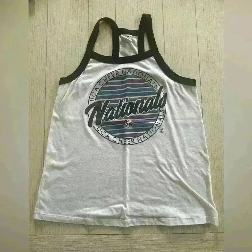 UCA cheerleading nationals white tank top size small